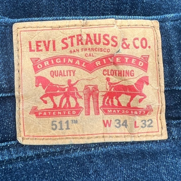 Levi's 511 Slim Fit Jeans Size 34 x 32 Men's - Picture 2 of 7